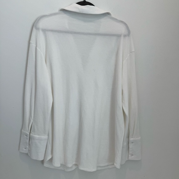 4th & Reckless Taina oversized waffle shirt in white size s - Picture 6 of 10